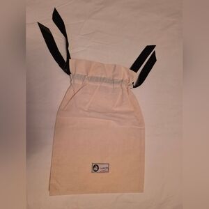 LANVIN Authentic Lanvin Beige Dust Bag with Black Ribbon Drawstring – Medium
